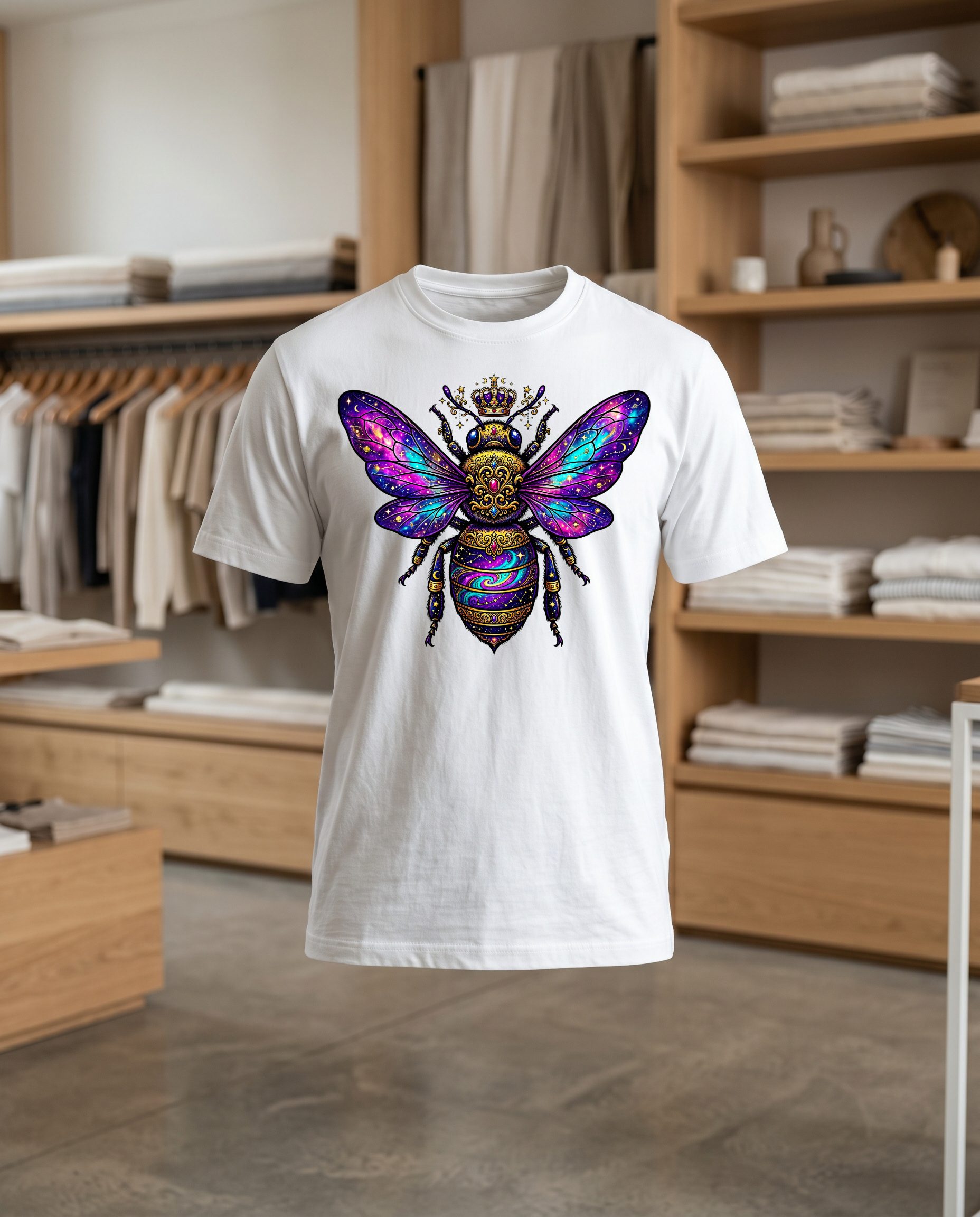 Abeille 30x30 DTF T shirt blanc face
