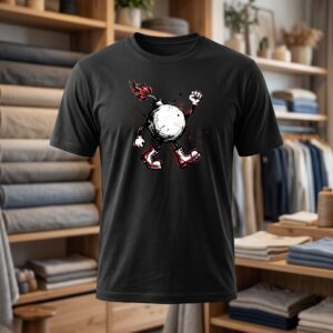 Bomb Crayon 1 30x30 DTF T shirt noir face