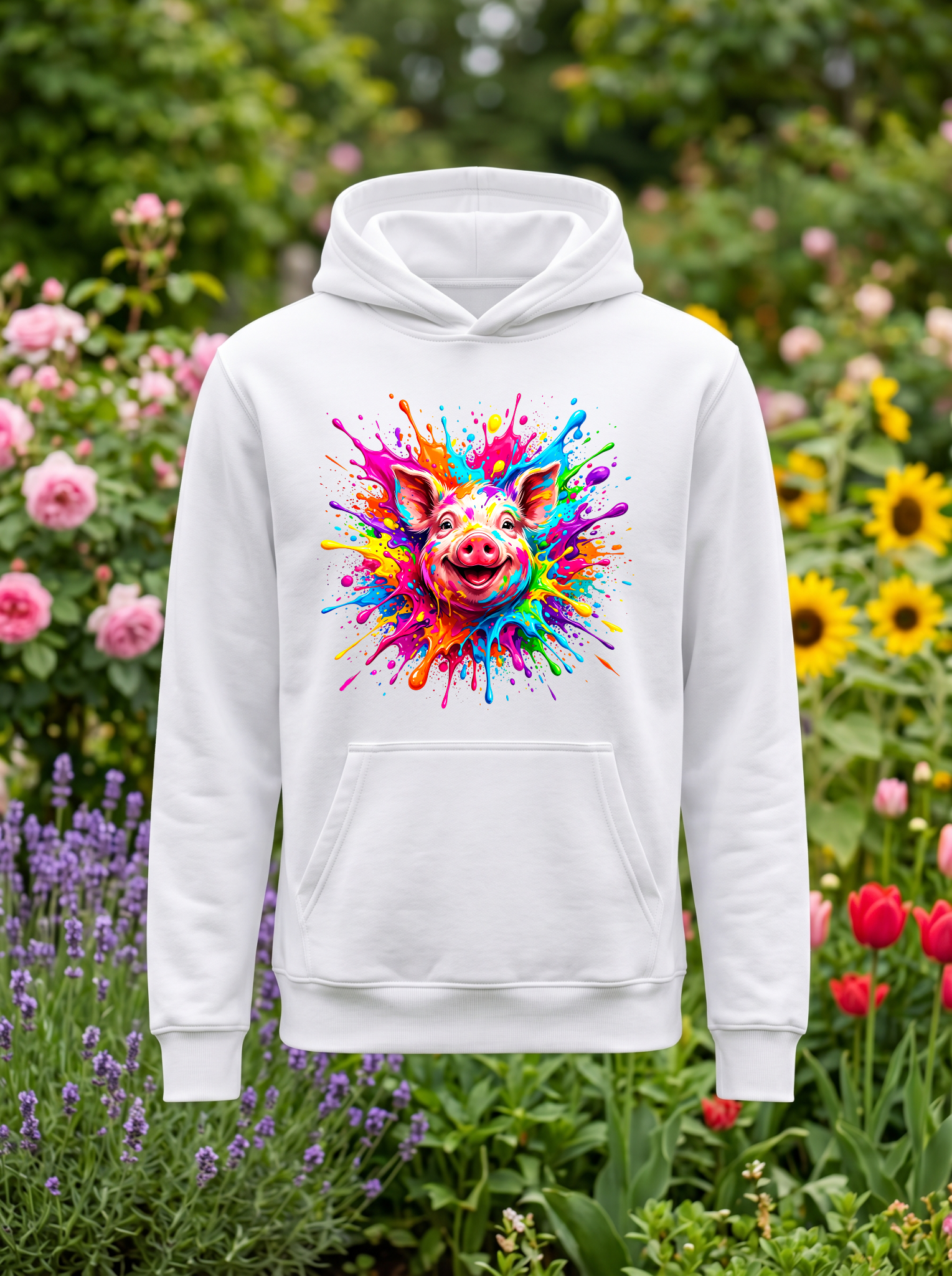 Cochon sweat blanc