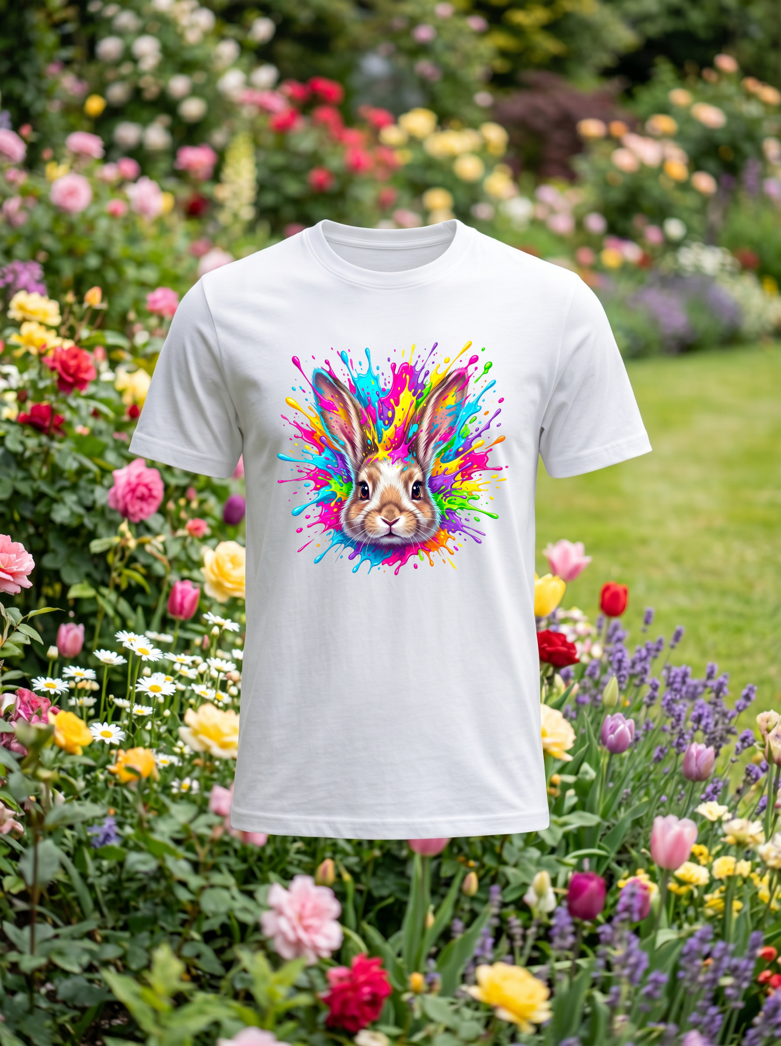 Lapin2 tshirt blanc