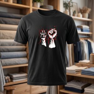 Liberation animal 1 30x30 DTF T shirt noir face