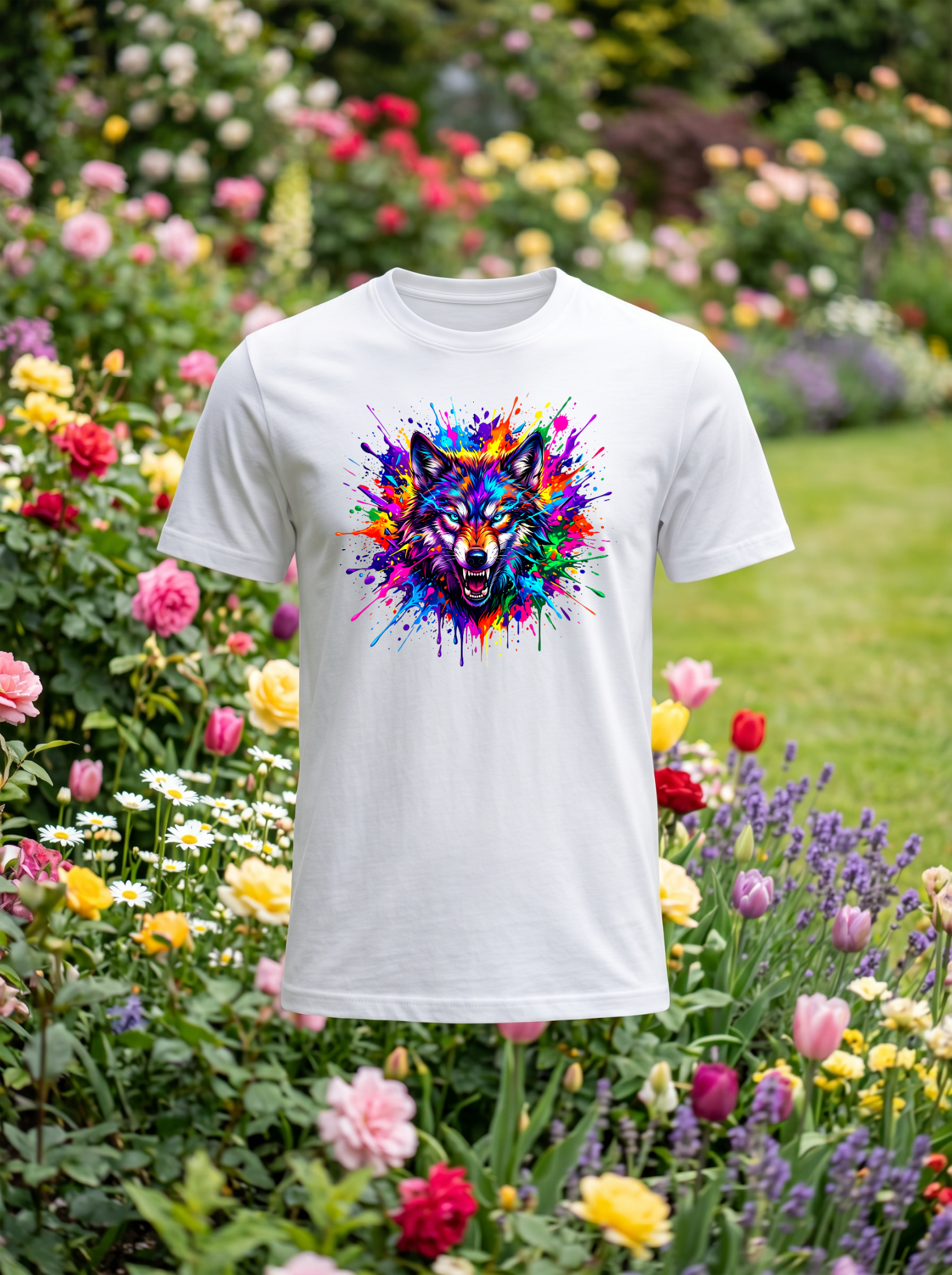 Loup tshirt blanc
