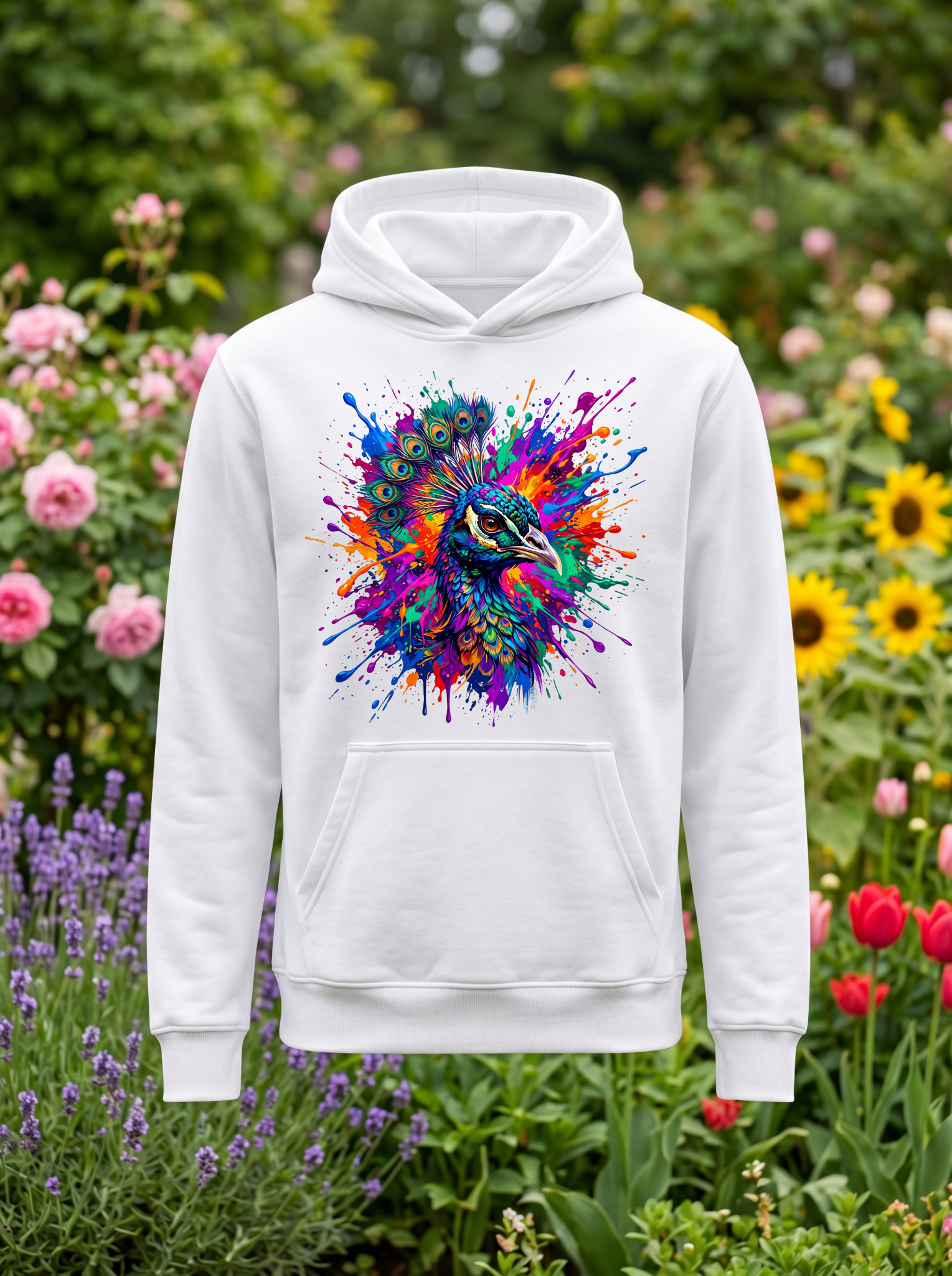 Paon sweat blanc