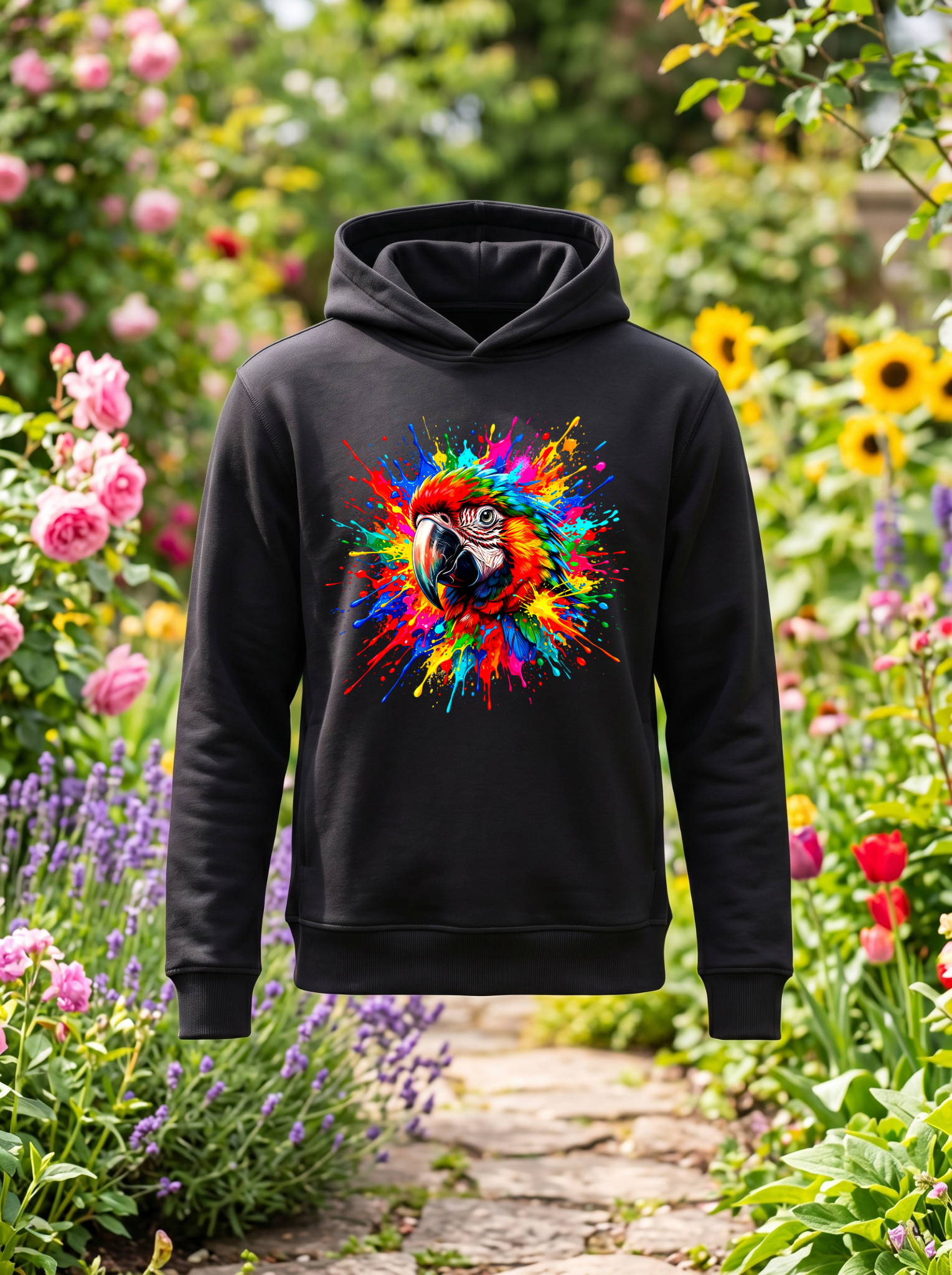 Perroquet sweat noir