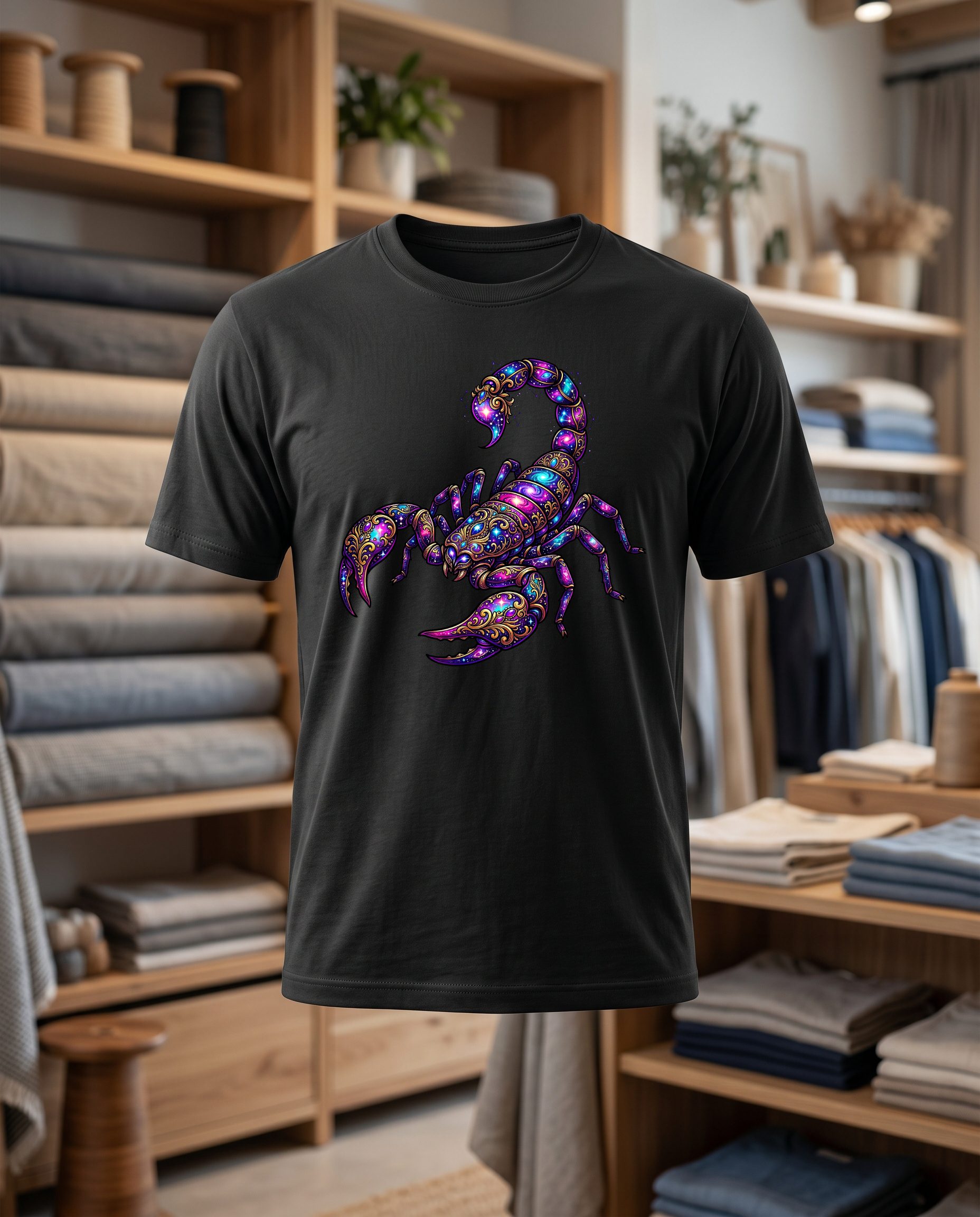 Scorpion 1 30x30 DTF T shirt noir face