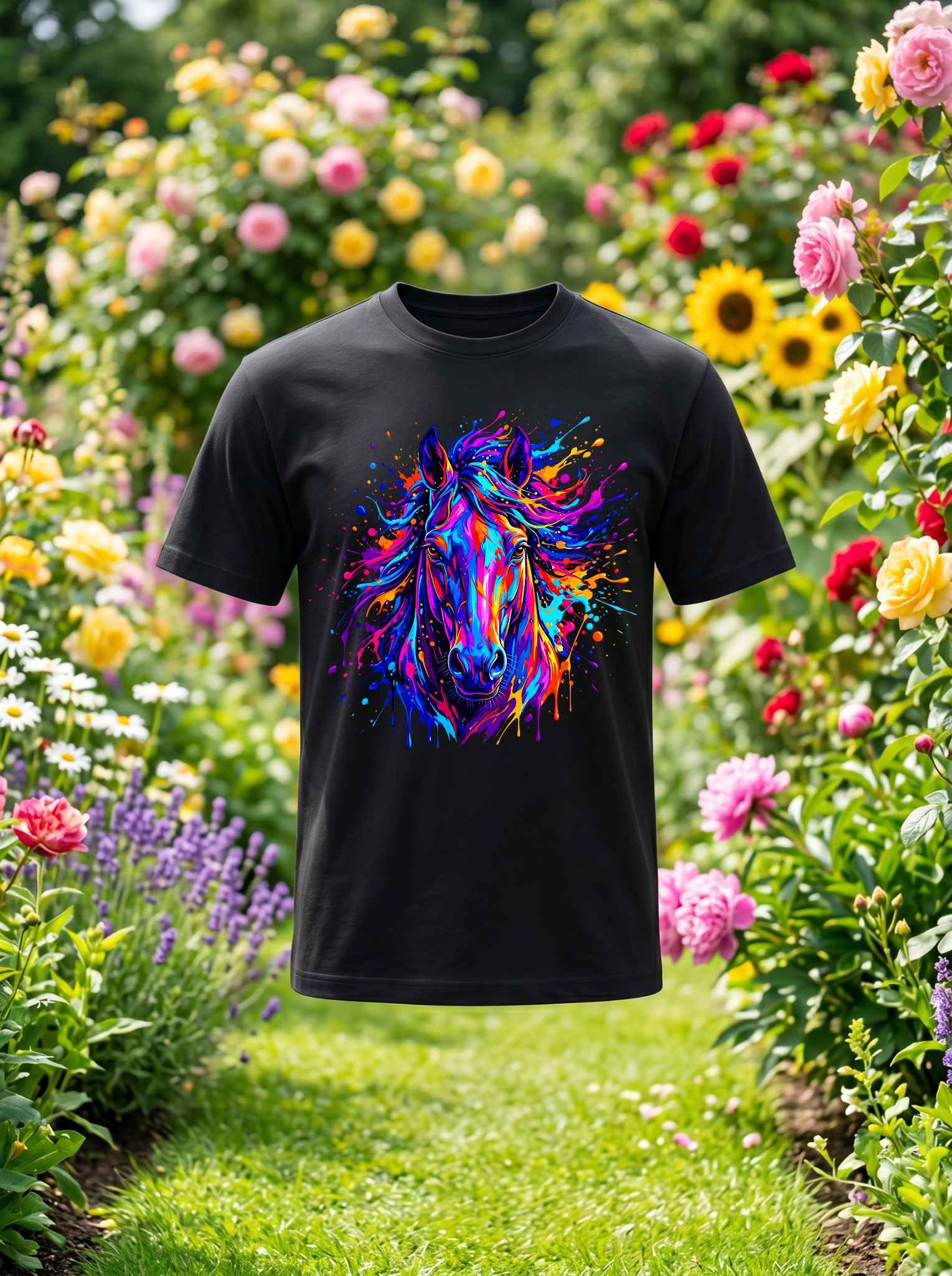 cheval tshirt noir