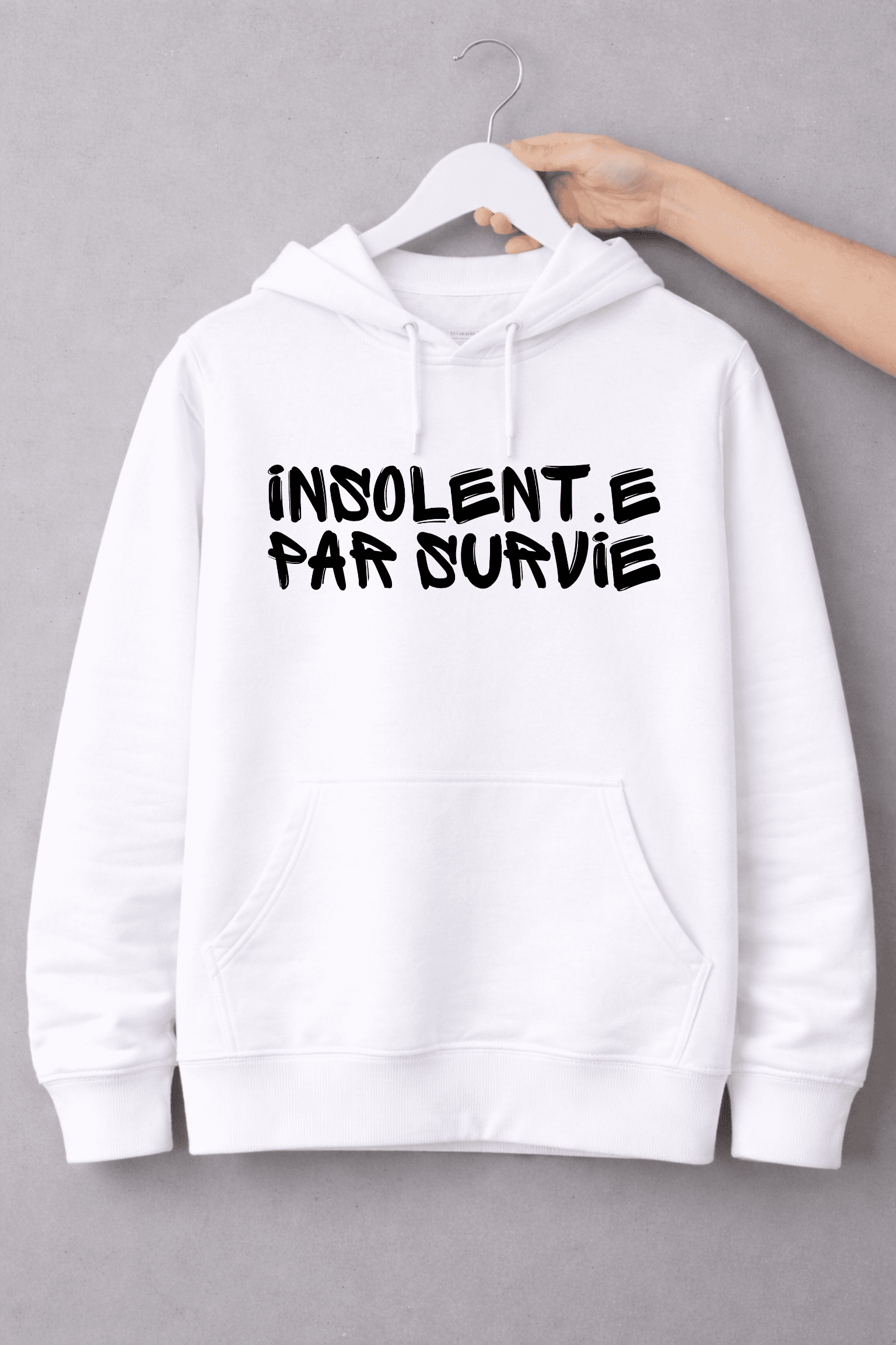 insolente par survie sweat blanc