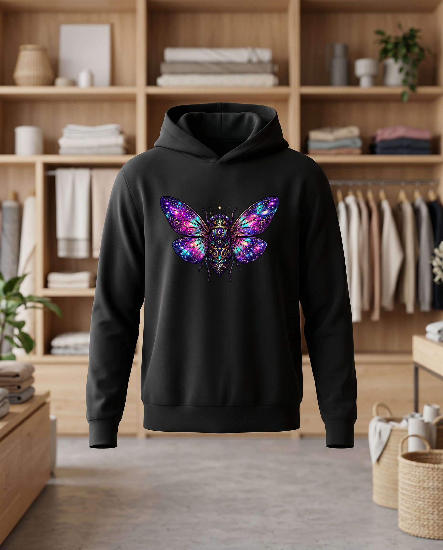 luciole 30x30 DTF Sweat noir face