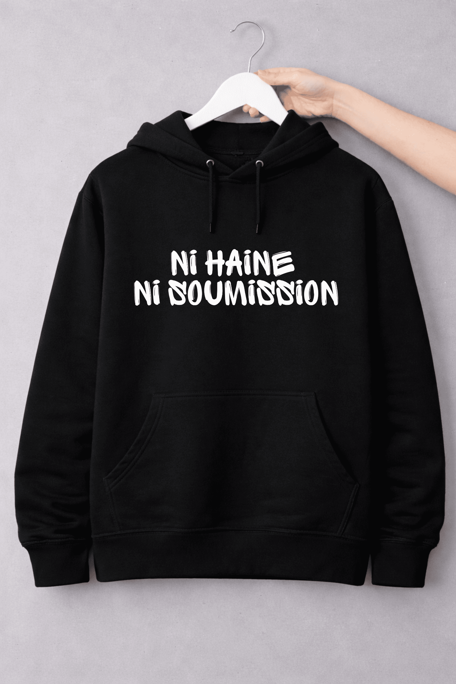 ni haine ni soumission sweat noir