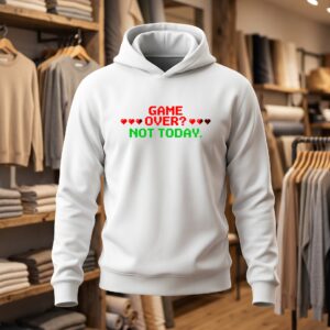 Game Over Bot Today 30x30 DTF Sweat blanc face